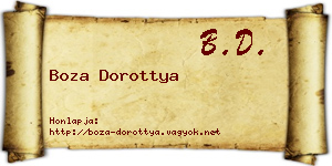 Boza Dorottya névjegykártya